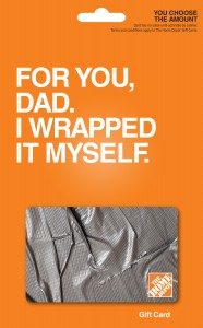 home depot gift card duct tape