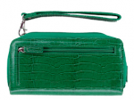 leather wallet kelly green