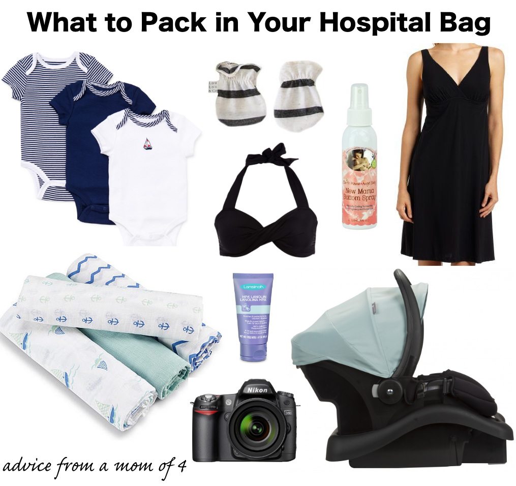 What to Pack in Your Hospital Bag from a mom of 4