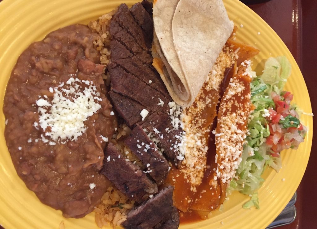 carne-asada-red-chile-enchilada-platter-rancho-del-zocalo