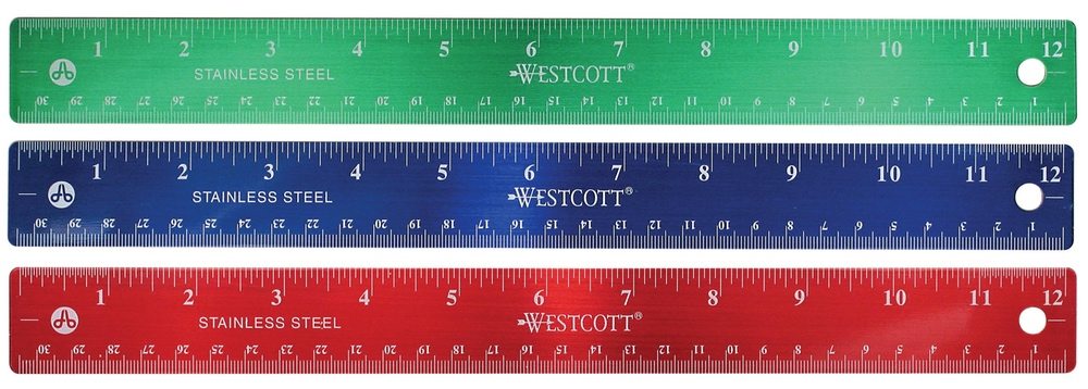 Westcott Stainless Steel Rulers