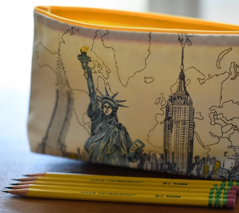 statue of liberty pencil pouch