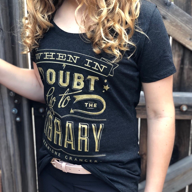 when in doubt go to the library tee