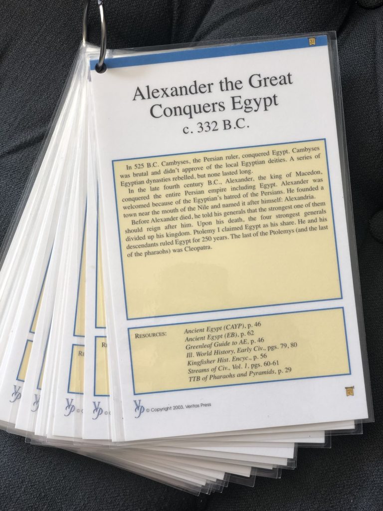 Alexander the Great Conquers Egypt Veritas Press flashcards