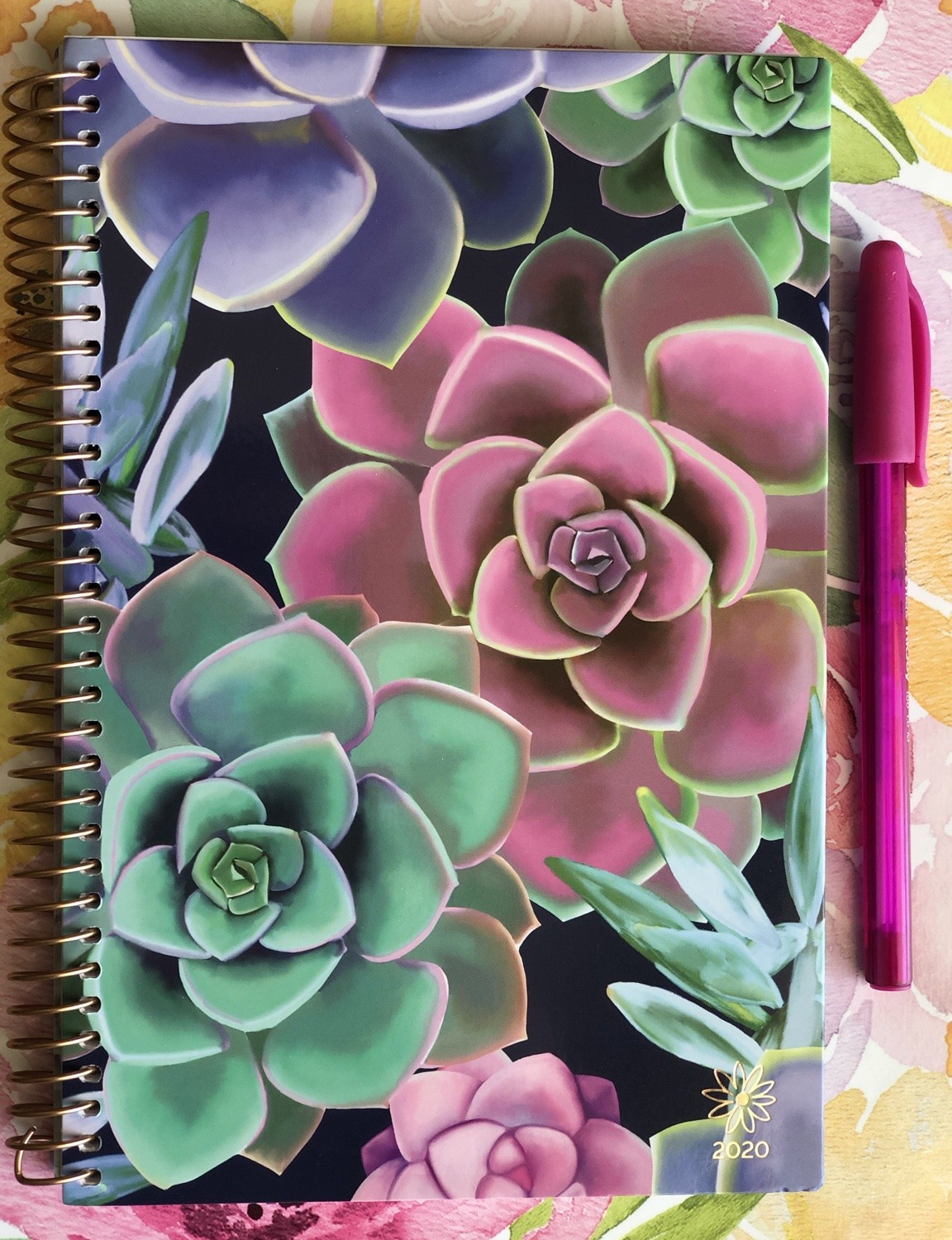 2020 soft cover succulents planner bloom