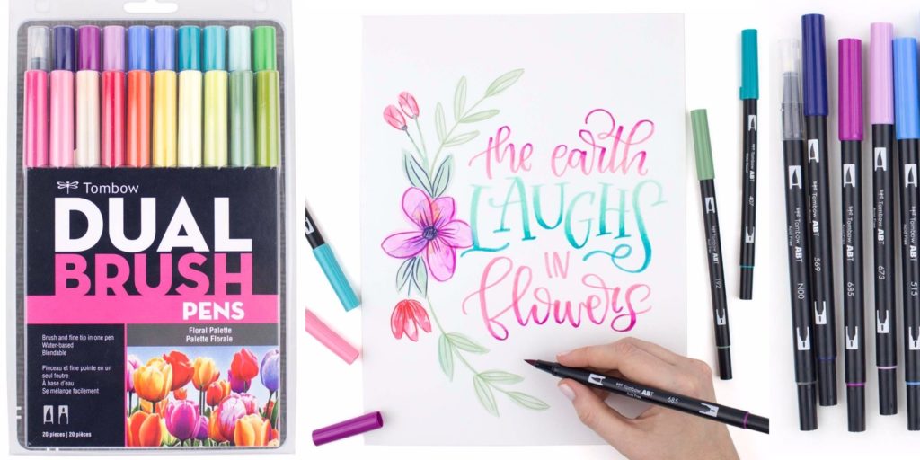 Dual Brush Pens TomBow Floral Palette