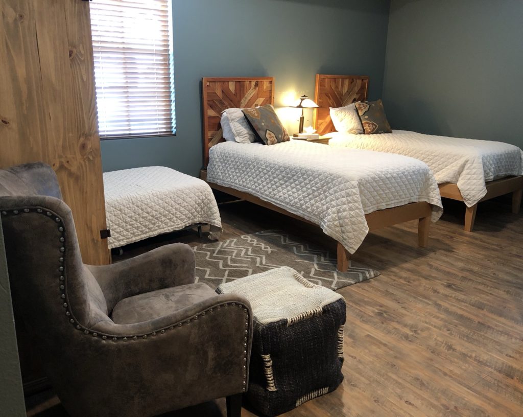 three twin beds Cedar Ridge Forest Home